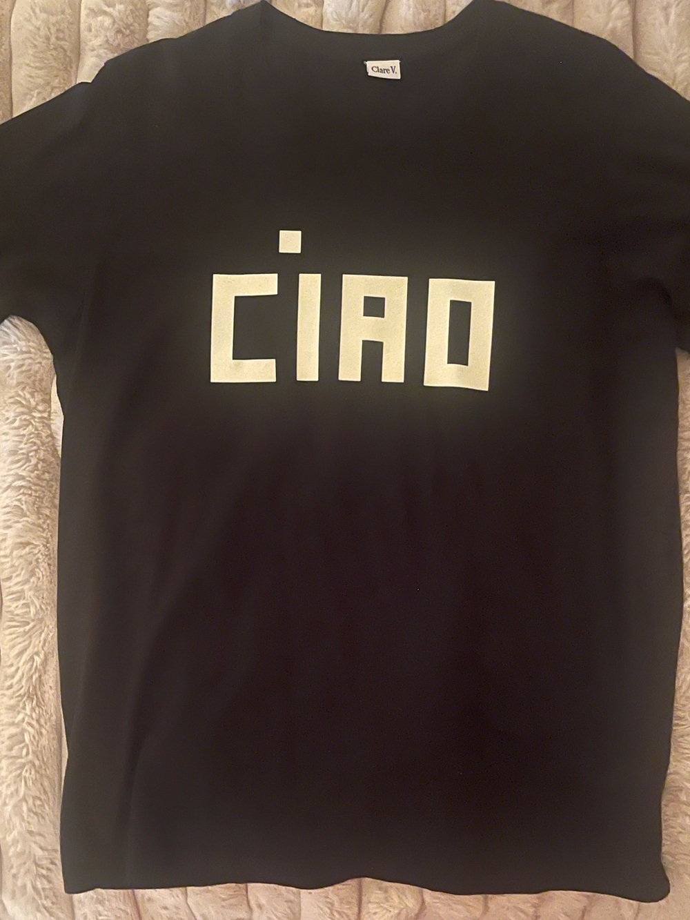 Clare V Black CIAO Graphic Tee